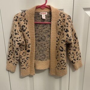 Cat & Jack Tan and Black Animal Print Sweater